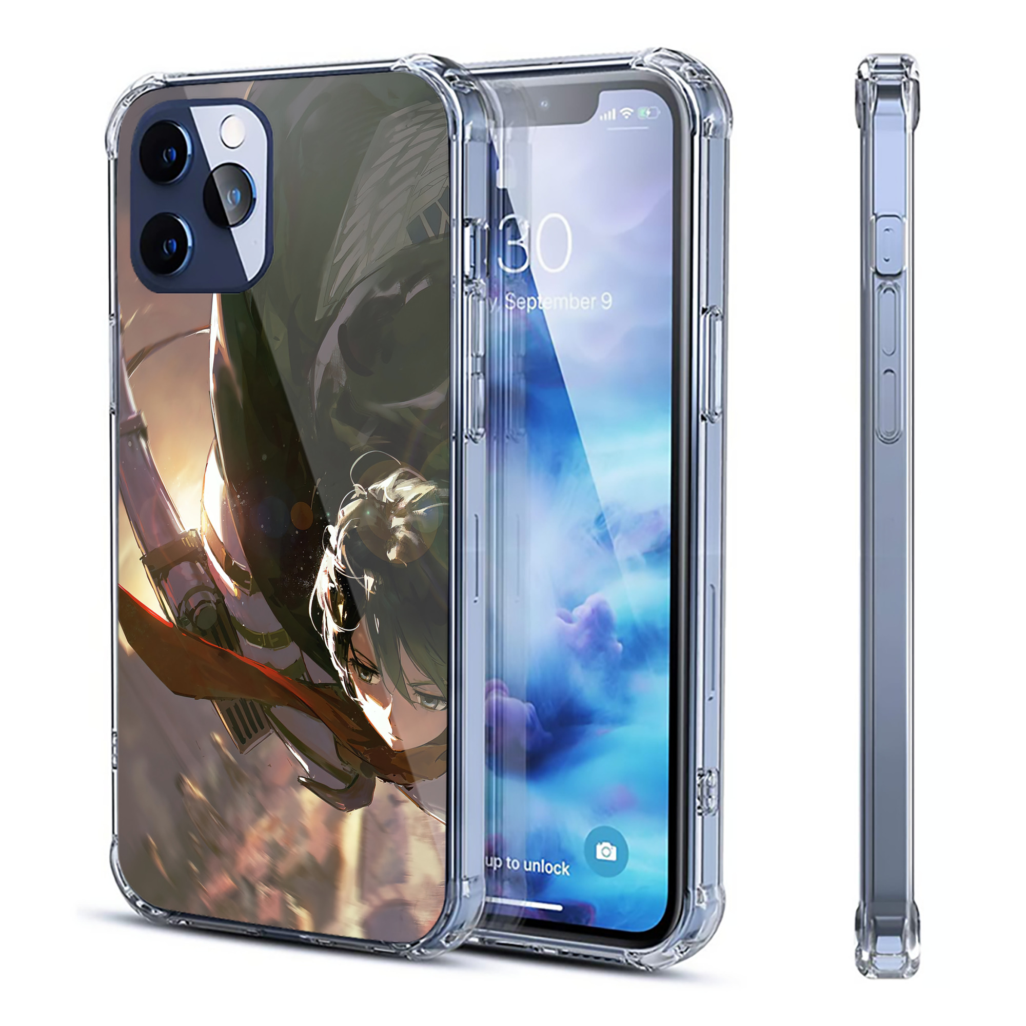 （画像用） 進撃の巨人 Attack on Titan 【iPhone 12シリーズ対応】透明スマホケース（クリアソフトケース）